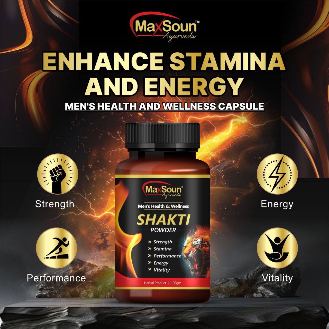 MaxSoun Shakti Powder Or Kamini Vardhak Oil 