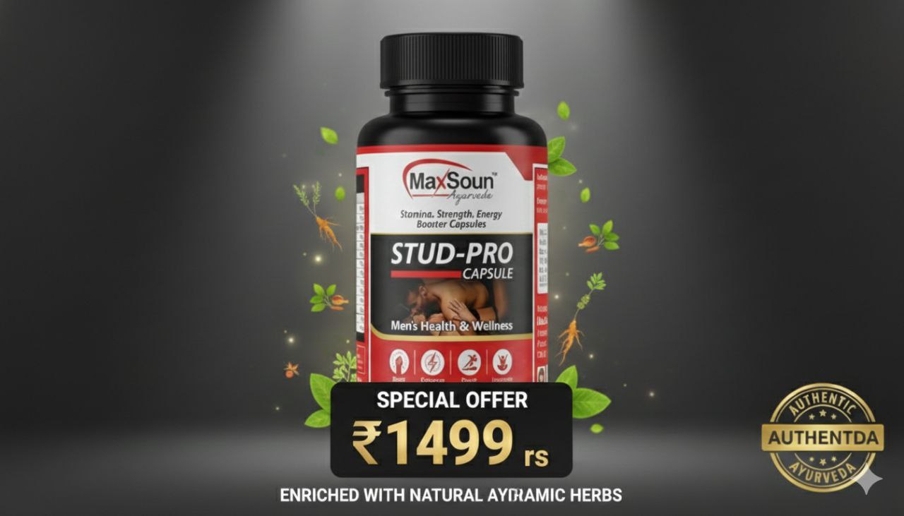 MaxSoun Herbal Stud-Pro Capsules Or Kamini Vardhak Oil 